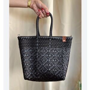 Isabel + Grace Black Woven Not So Basic Tote Bag